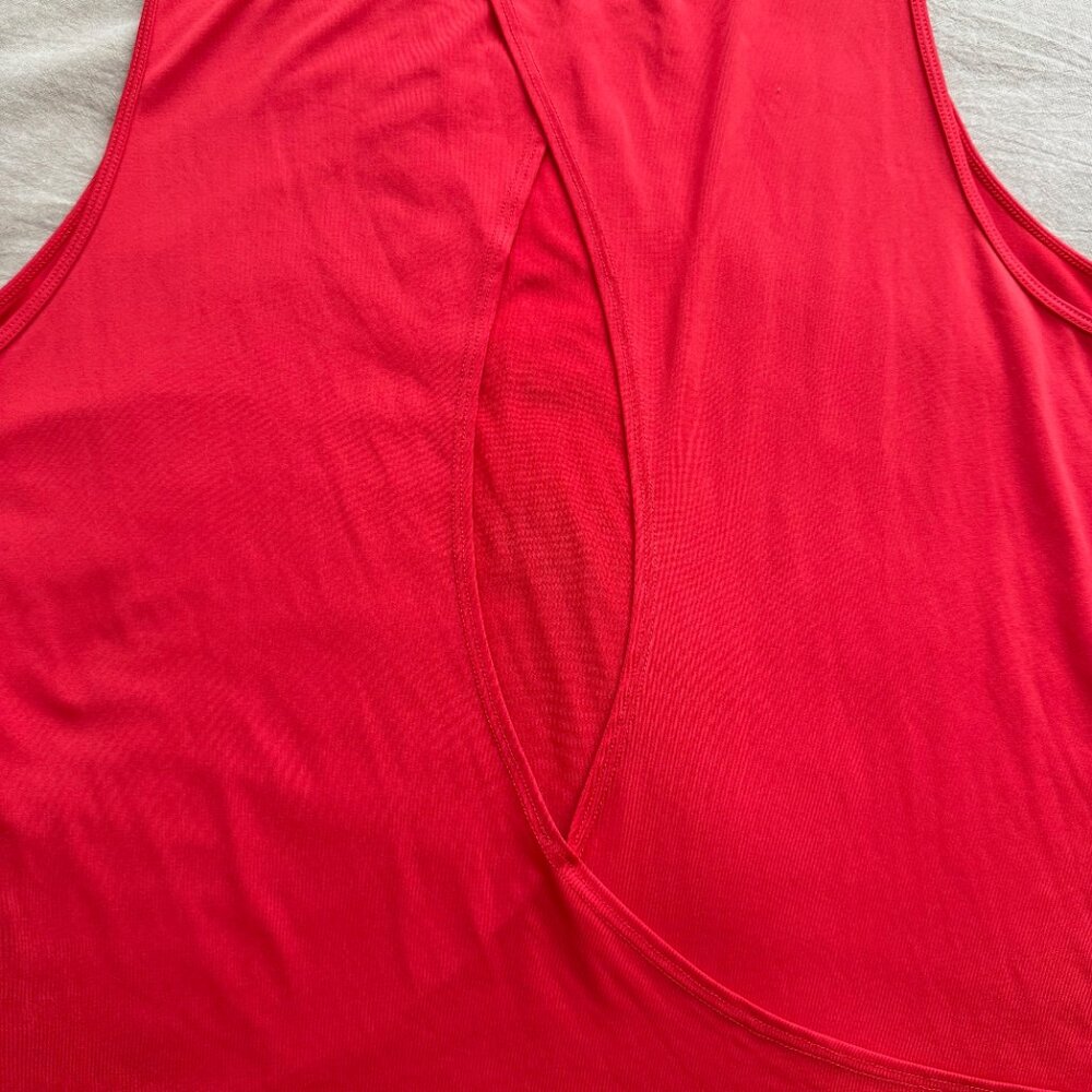Fabletics Dry-Flex Red Open Back Tank Size 2x - image 7